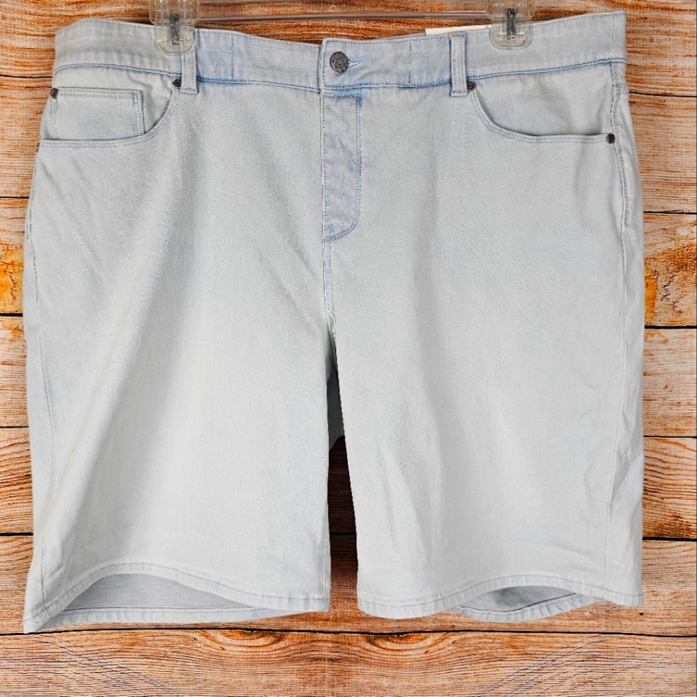 Soft Surroundings Ultimate Denim Pull On Short Light Blue Size 2X